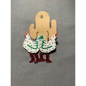 Acrylic‎ Chicken Earrings
